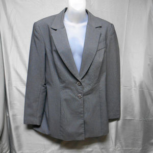 Jonathan Logan black gray lined blazer 12